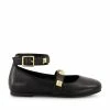 Best Sale 😉 Girls' Marc Fisher Children's Little Kid & Big Kid Tashi Buckle 👗 Dress Flats Black 🧨