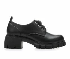 Brand new ⌛ Girls' Soda Little Kid & Big Kid Lydia Lugged Oxfords Black 😍