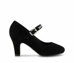 Discount ⭐ Girls' Jessica Simpson Little Kid & Big Kid Mina Strap 👗 Dress Pumps Black ❤️