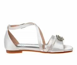 Cheapest 👍 Girls' Badgley Mischka Little Kid & Big Kid Rita 👗 Dress 🩴 Sandals White 🥰