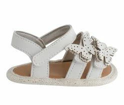 New 👏 Girls' Baby Deer Infant Sally 🩴 Sandals White 🔥