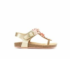 Deals ๐ Girls' Self Esteem Toddler Gerber Footbed ๐ฉด Sandals Gold/Peach ๐