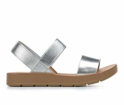 Cheap 🎁 Girls' Y-Not Toddler Aubrey 🩴 Sandals Silver 😍