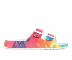 Discount 👏 Girls' Northside Little Kid & Big Kid Tate Footbed 🩴 Sandals Tie Dye 🤩