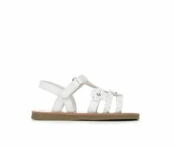 New 🥰 Girls' Rachel 👟 Shoes Toddler Lil 🌞 Summer 🩴 Sandals White/White 😀