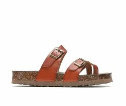 Cheapest 🌟 Girls' Madden Girl Little Kid & Big Kid JBryceee Strappy Footbed 🩴 Sandals Cognac 🧨