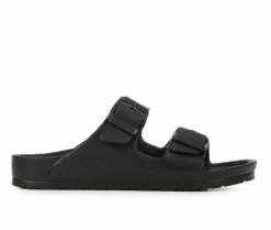 Cheapest 😀 Kids' Birkenstock Little Kid Arizona Essentials Footbed 🩴 Sandals Black 🎁