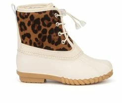 Cheap 👍 Girls' Olivia Miller Little Kid & Big Kid Jorlenny Duck 🥾 Boots Leopard ⌛