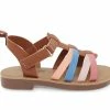 Outlet ❤️ Girls' OshKosh B'gosh Toddler & Little Kid Amalie 🩴 Sandals Tan/Multi 🥰