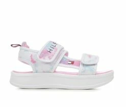 Best deal 😀 Girls' Tommy Hilfiger Little Kid & Big Kid Leomi Sport Platform 🩴 Sandals Tie Dye 🧨