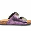 Promo ⌛ Girls' Olivia Miller Little Kid & Big Kid Dancing Snakeskin Footbed 🩴 Sandals Multi 🔥