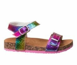 Best deal ✔️ Girls' Kensie Girl Toddler Double Buckle Rainbow 🩴 Sandals Holo/Multi 🔥