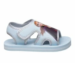 Best Sale ⭐ Girls' Disney Toddler & Little Kid CH85845H Frozen II Open Toe 🩴 Sandals Light Blue 🤩