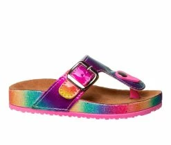 Deals 🥰 Girls' Kensie Girl Little Kid & Big Kid Cork Sole 🩴 Sandals Multi Glitter 🥰 -GIRLS' BOOTS Shop 1 1275