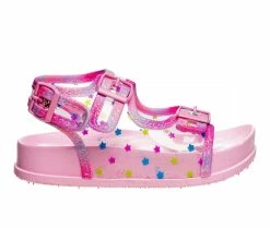 Promo 🛒 Girls' Laura Ashley Toddler 88222H Buckle Footbed 🩴 Sandals Pink Clear ⭐