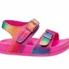 New ❤️ Girls' Laura Ashley Toddler 88224H Adjustable Footbed 🩴 Sandals Multi Glitter 😉