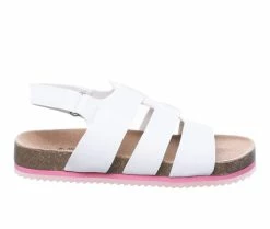 Outlet 🌟 Girls' Bearpaw Little Kid & Big Kid Zaidee Footbed 🩴 Sandals White ⌛