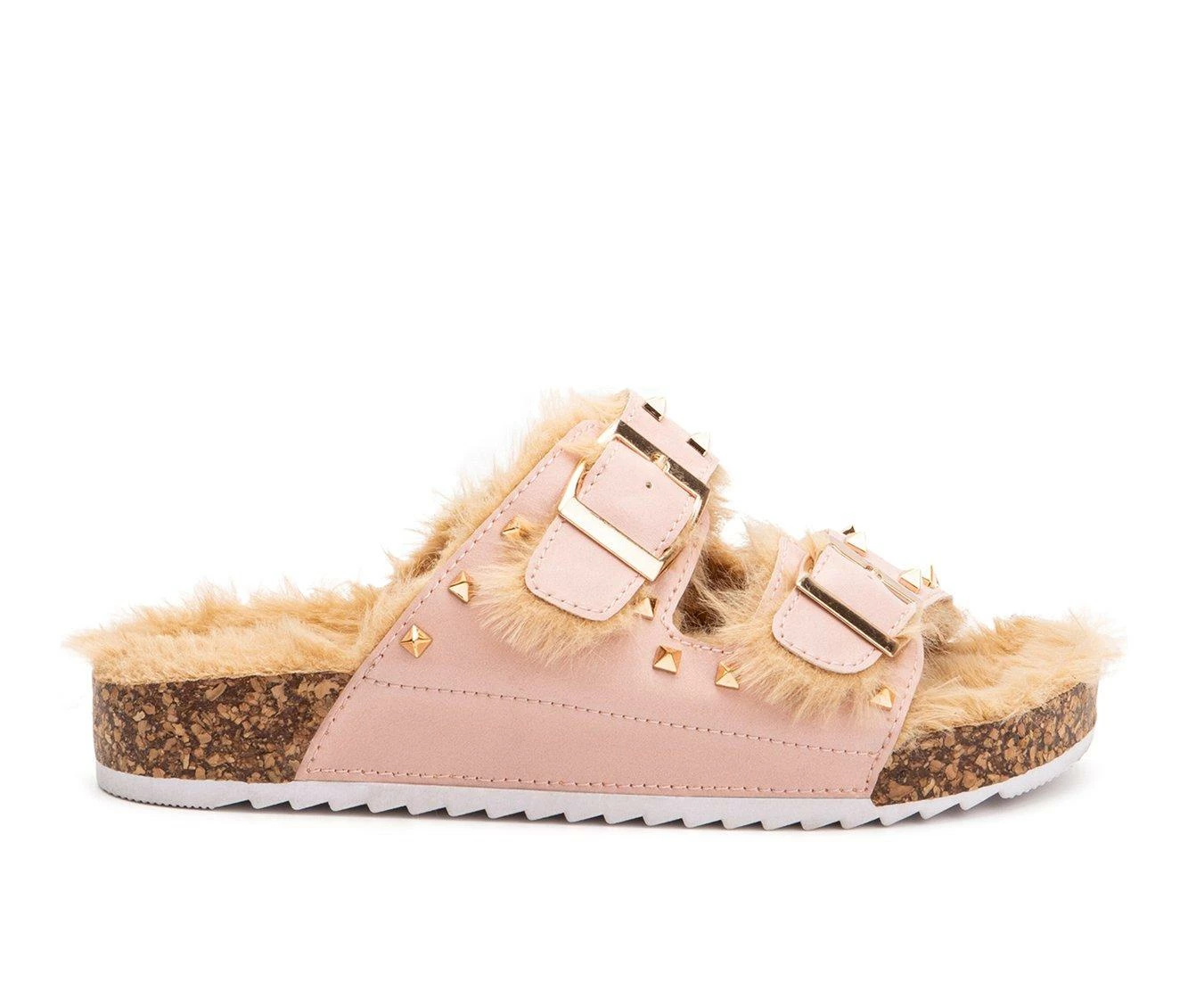 Discount ๐ Girls' Olivia Miller Little Kid & Big Kid Stud Lounge Fuzzy Footbed ๐ฉด Sandals Blush โจ 1 Discount ๐ Girls' Olivia Miller Little Kid & Big Kid Stud Lounge Fuzzy Footbed ๐ฉด Sandals Blush โจ