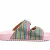 Deals 🥰 Girls' Olivia Miller Little Kid & Big Kid 🍬 Candy Corner Footbed 🩴 Sandals Rainbow 🔥
