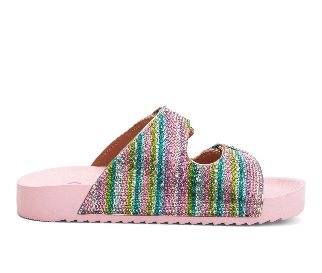 Deals ๐ฅฐ Girls' Olivia Miller Little Kid & Big Kid ๐ฌ Candy Corner Footbed ๐ฉด Sandals Rainbow ๐ฅ 2 Deals ๐ฅฐ Girls' Olivia Miller Little Kid & Big Kid ๐ฌ Candy Corner Footbed ๐ฉด Sandals Rainbow ๐ฅ - Image 2