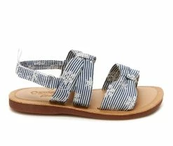 Best Sale 🔥 Girls' OshKosh B'gosh Infant & Toddler Beachie 🩴 Sandals White/Navy 😉