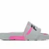 Deals 😍 Girls' Fila Little Kid & Big Kid Sleek Slide Marble Sport Slides Pink Glo/Black 🔔