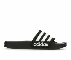 Cheap 🔔 Kids' Adidas Little Kid & Big Kid Adilette Shower Sport Slides Black/White 🤩