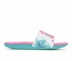 Discount 👍 Girls' Nike Little Kid & Big Kid Kawa Print Sport Slides Fuchsia/Cabana 🎁
