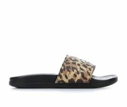 Best Pirce 🤩 Girls' Adidas Little Kid & Big Kid Adilette Comfort Print Sport Slides Black Leopard 🛒