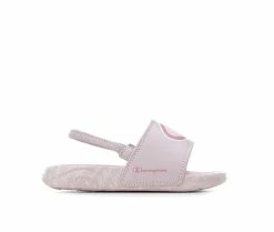 Hot Sale 😉 Girls' Champion Toddler Mega Script Repeat Sport Slides Hush Pink 🥰