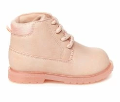 Best deal 🎁 Girls' OshKosh B'gosh Infant & Toddler & Little Kid Judi Lace-Up 🥾 Boots Light Pink ⭐