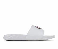 Best reviews of ⭐ Girls' Champion Little Kid & Big Kid Mega Slide Sport Slides White/Blk/Pink 🔥