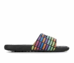 Flash Sale 💯 Girls' Puma Little Kid Cool Cat Echo Sport Slides Black/Multi ⭐