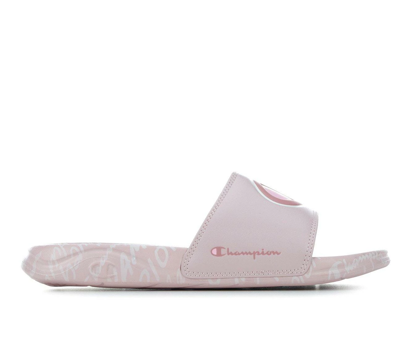 Discount 😍 Girls' Champion Little Kid & Big Kid Mega Script Repeat Sport Slides Hush Pink 🤩 2 Discount 😍 Girls' Champion Little Kid & Big Kid Mega Script Repeat Sport Slides Hush Pink 🤩 - Image 2