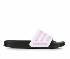 Best Pirce ⌛ Girls' Adidas Little Kid & Big Kid Adilette Shower Sport Slides Cream Wht/Lilac 👏