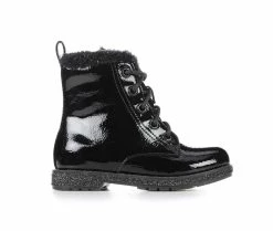 New ๐ Girls' MIA Toddler Little Symone Lace-Up ๐ฅพ Boots Black โค๏ธ