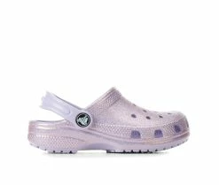 Deals 🎉 Girls' Crocs Toddler Classic Glitter 2 Clogs Lavender ⭐