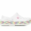 Discount 👏 Girls' Crocs Little Kid & Big Kid Gem Crocband Clogs White 🎁