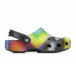 New 🥰 Kids' Crocs Little Kid & Big Kid Classic Solarized Clogs Black/Multi 🎉
