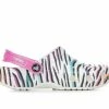 Outlet 😀 Girls' Crocs Little Kid & Big Kid Classic Animal Print Clogs White/Multi 😍