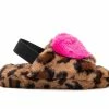 Outlet ✨ Olivia Miller Little Kid & Big Kid Protruding Heart Slippers Leopard 🧨