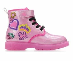 Deals 👏 Girls' Nickelodeon Little Kid & Big Kid Lay Lay Combat 🥾 Boots Pink 🥰