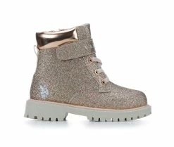 Brand new 🛒 Girls' US Polo Assn Toddler Kemi 🥾 Boots Rose Gold 🎉