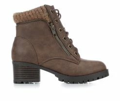 New ๐ Girls' Unr8ed Little Kid & Big Kid Regina Heeled ๐ฅพ Boots Brown ๐