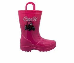 Outlet ✔️ Girls' Case IH Little Kid PVC Light-Up Rain 🥾 Boots Pink 😀