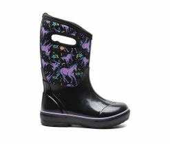 New ✨ Girls' Bogs Footwear Little Kid & Big Kid Classic II Unicorn Rain 🥾 Boots Black Multi ❤️