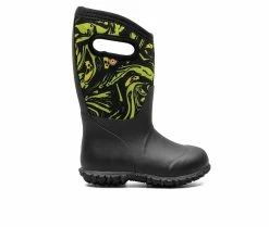 Promo 😍 Girls' Bogs Footwear Toddler & Little Kid York Spooky Rain 🥾 Boots Black Multi ⭐