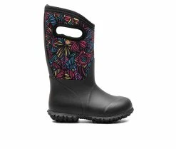 Coupon 👍 Girls' Bogs Footwear Toddler & Little Kid York Wild Garden Rain 🥾 Boots Black Multi 🎉