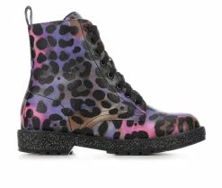 Brand new ⭐ Girls' MIA Little Kid & Big Kid Giuletta Lace-Up 🥾 Boots Multi Leopard 🌟
