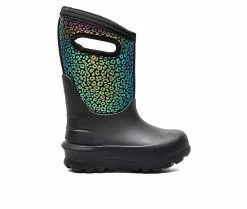 Best Pirce 🔔 Girls' Bogs Footwear Little Kid & Big Kid Neo Classic Rainbo Rain 🥾 Boots Black 🌟